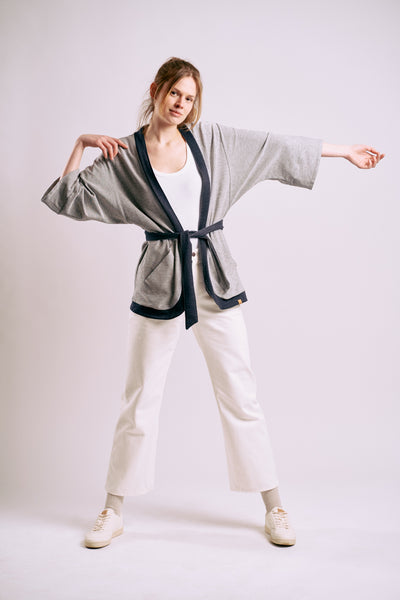 JONA Kimono Jacket grey mel.