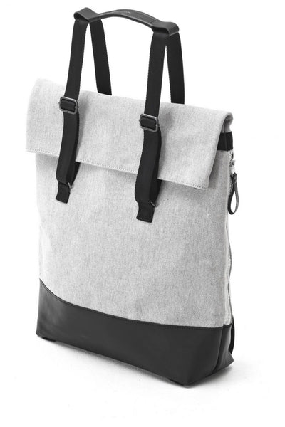 DAY TOTE raw blend leather canvas