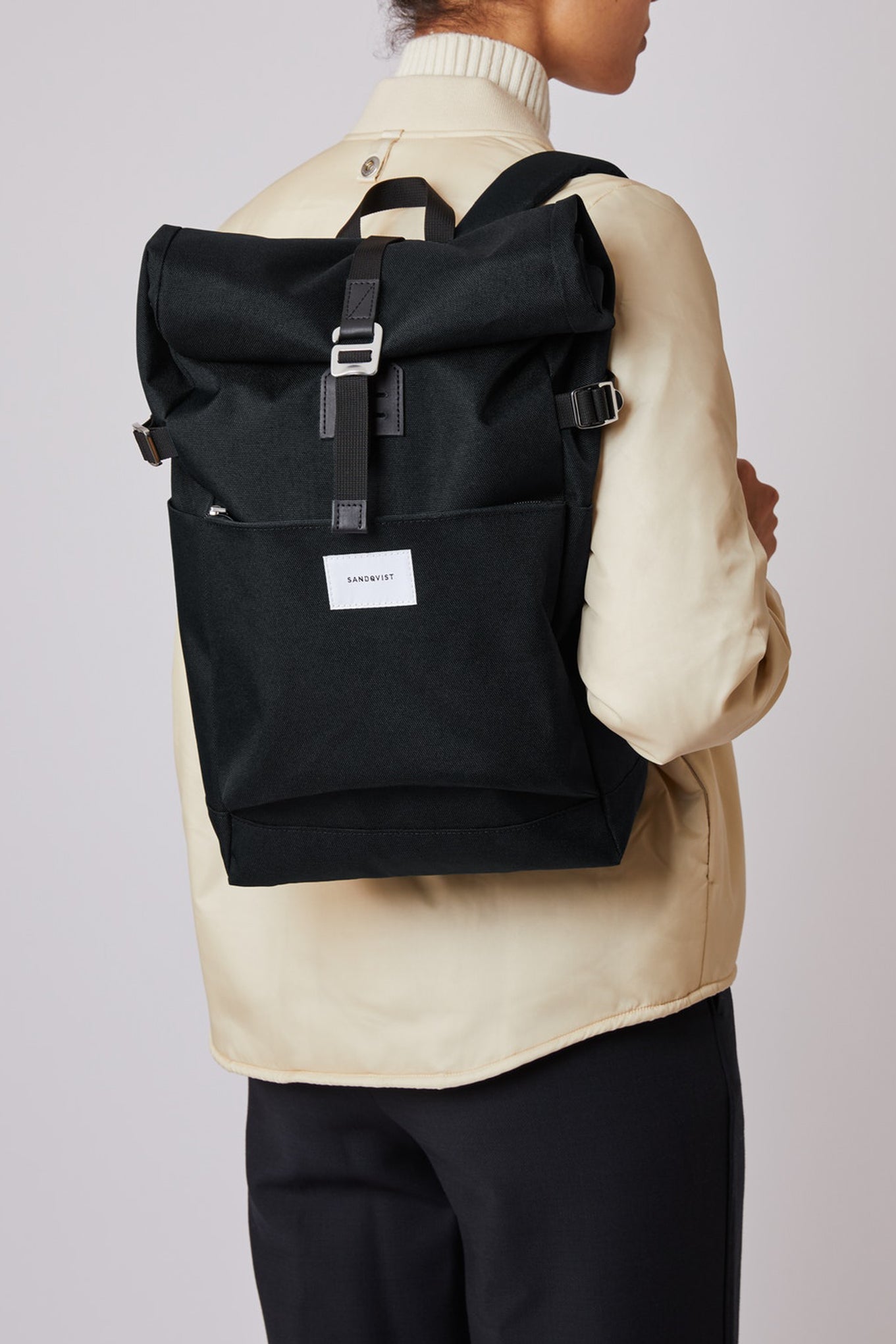 ILON Backpack black with black leather